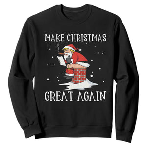 Funny Santa Trump Sweatshirt Make Christmas Great Again TS14 Black Print Your Wear