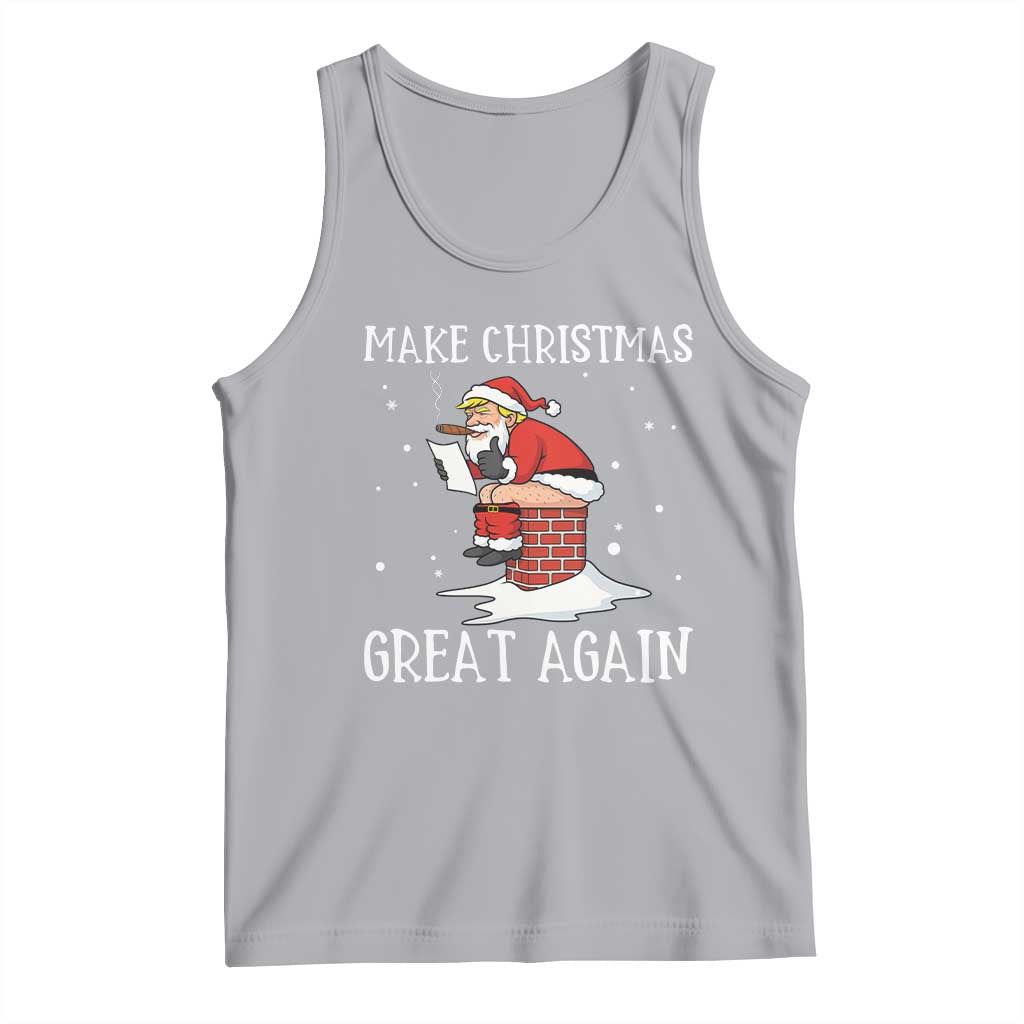 Funny Santa Trump Tank Top Make Christmas Great Again TS14 Athletic Heather Print Your Wear