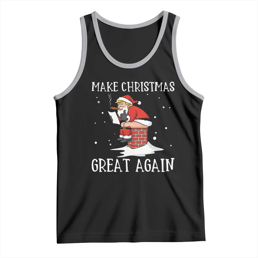 Funny Santa Trump Tank Top Make Christmas Great Again TS14 Black Athletic Heather Print Your Wear
