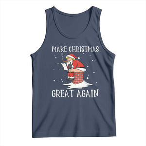 Funny Santa Trump Tank Top Make Christmas Great Again TS14 Navy Print Your Wear