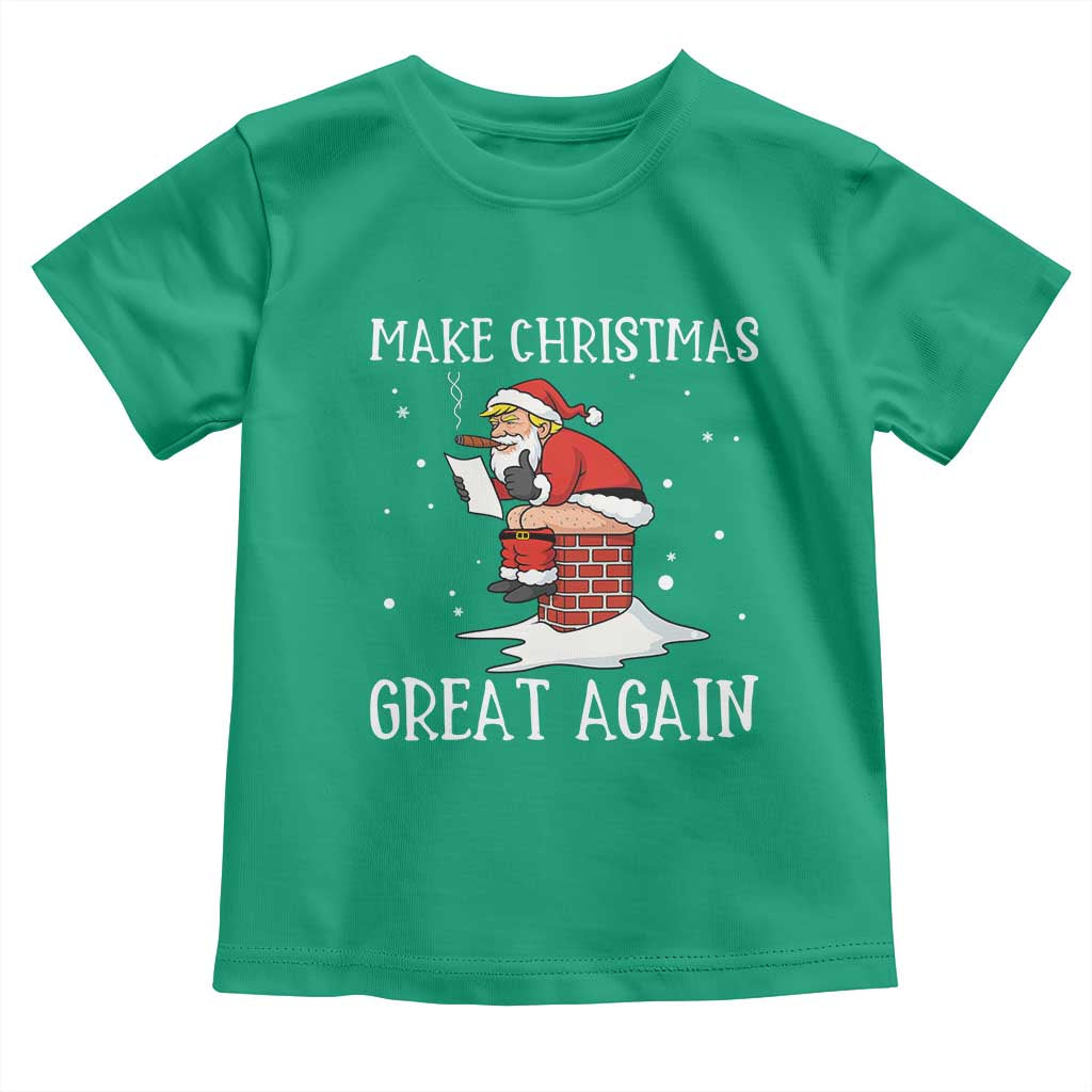 Funny Santa Trump Toddler T Shirt Make Christmas Great Again TS14 Irish Green Print Your Wear