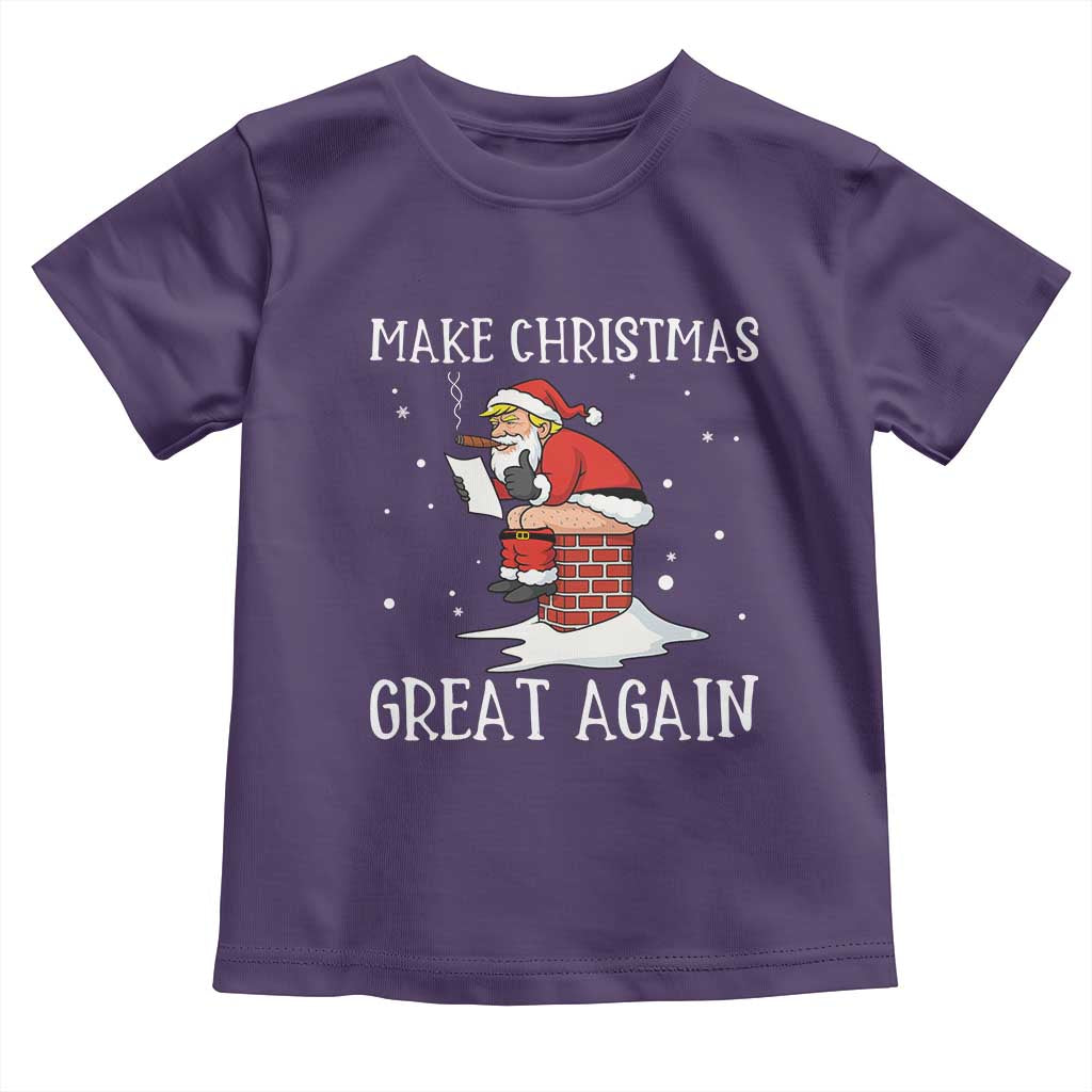 Funny Santa Trump Toddler T Shirt Make Christmas Great Again TS14 Purple Print Your Wear