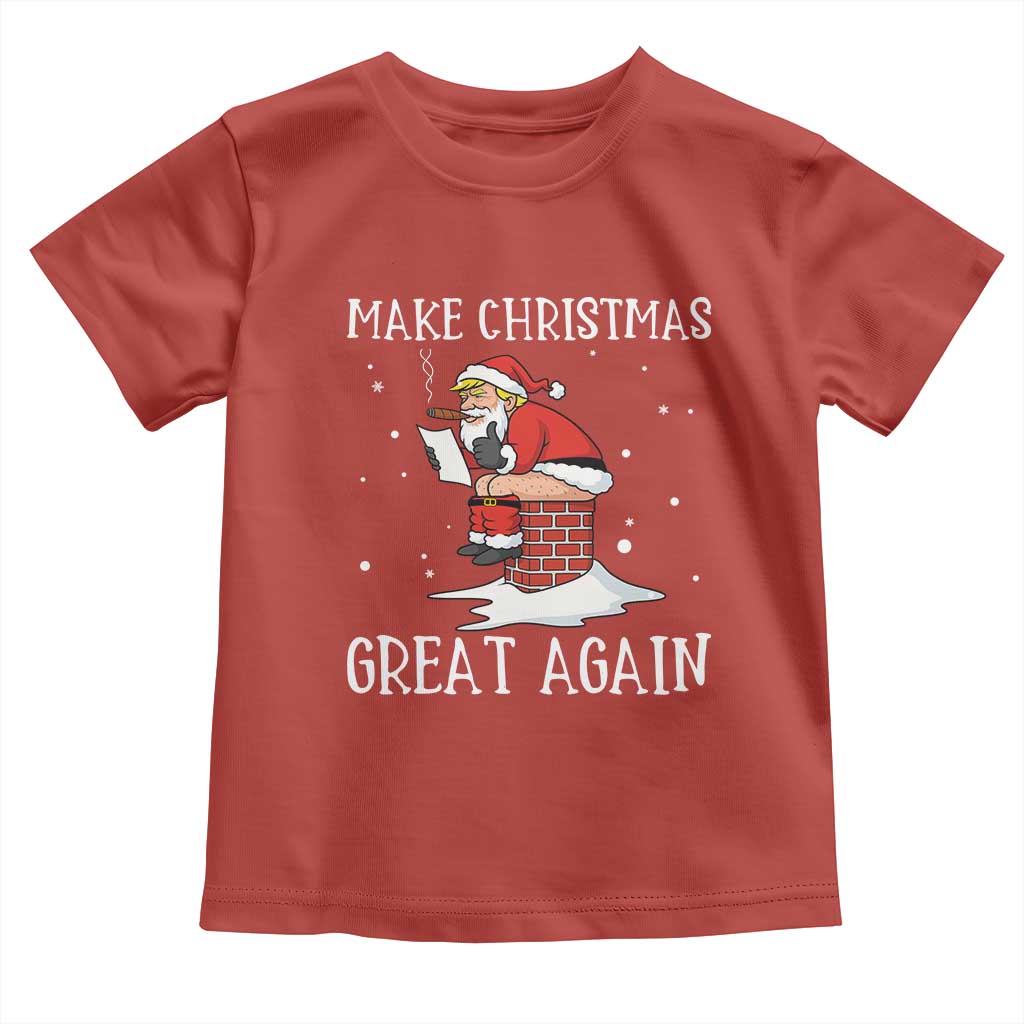 Funny Santa Trump Toddler T Shirt Make Christmas Great Again TS14 Red Print Your Wear