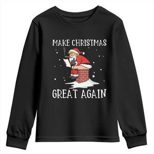 Funny Santa Trump Youth Sweatshirt Make Christmas Great Again TS14 Black Print Your Wear