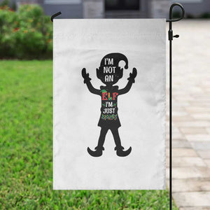 Funny Christmas Matching Family Garden Flag I Am Not An Elf Im Just Short TS14 Print Your Wear