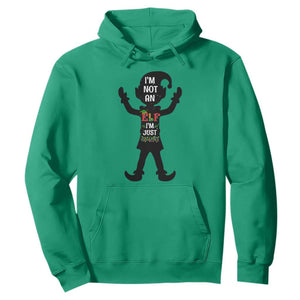 Funny Christmas Matching Family Hoodie I Am Not An Elf Im Just Short TS14 Irish Green Print Your Wear