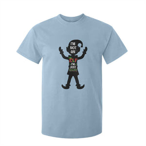 Funny Christmas Matching Family T Shirt For Kid I Am Not An Elf Im Just Short TS14 Light Blue Print Your Wear