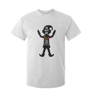 Funny Christmas Matching Family T Shirt For Kid I Am Not An Elf Im Just Short TS14 White Print Your Wear
