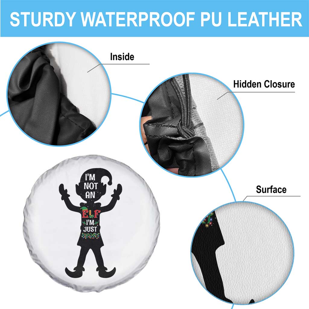 Funny Christmas Matching Family Spare Tire Cover I Am Not An Elf Im Just Short TS14 Print Your Wear