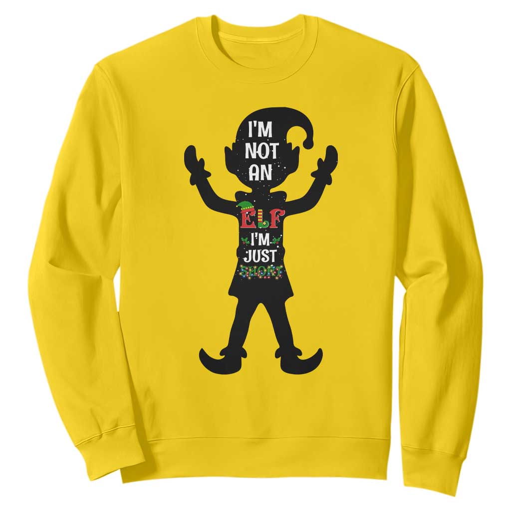 Funny Christmas Matching Family Sweatshirt I Am Not An Elf Im Just Short TS14 Daisy Print Your Wear