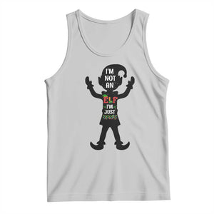 Funny Christmas Matching Family Tank Top I Am Not An Elf Im Just Short TS14 Ash Print Your Wear