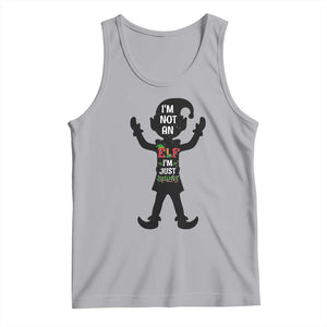 Funny Christmas Matching Family Tank Top I Am Not An Elf Im Just Short TS14 Athletic Heather Print Your Wear