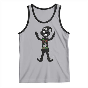 Funny Christmas Matching Family Tank Top I Am Not An Elf Im Just Short TS14 Athletic Heather Black Print Your Wear