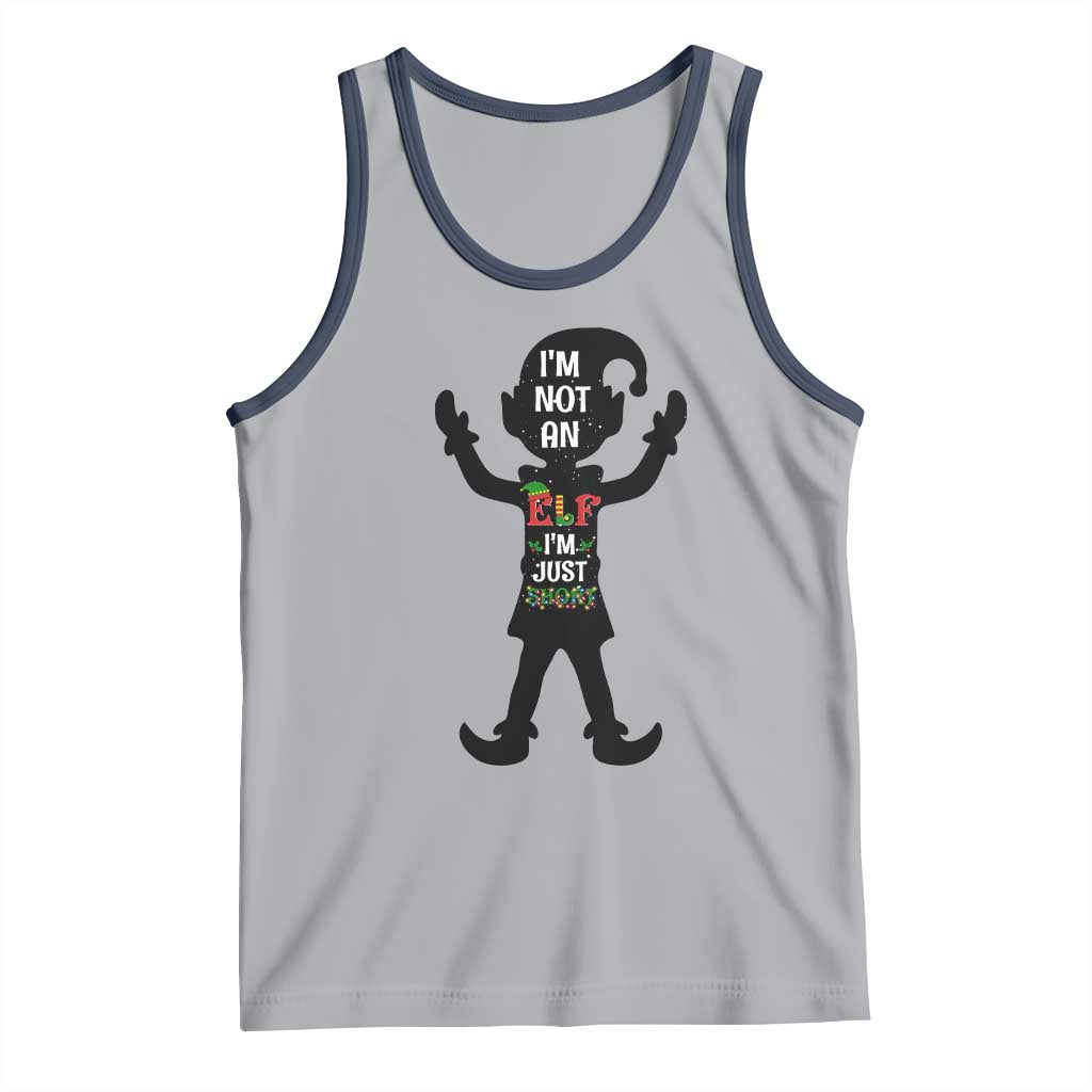 Funny Christmas Matching Family Tank Top I Am Not An Elf Im Just Short TS14 Athletic Heather Navy Print Your Wear