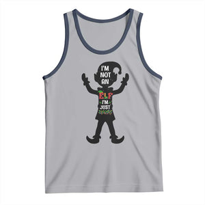 Funny Christmas Matching Family Tank Top I Am Not An Elf Im Just Short TS14 Athletic Heather Navy Print Your Wear