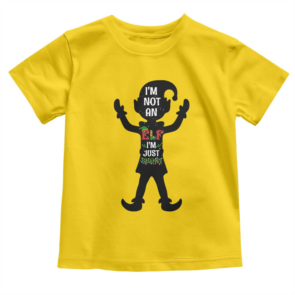 Funny Christmas Matching Family Toddler T Shirt I Am Not An Elf Im Just Short TS14 Daisy Print Your Wear