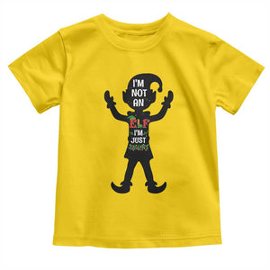 Funny Christmas Matching Family Toddler T Shirt I Am Not An Elf Im Just Short TS14 Daisy Print Your Wear