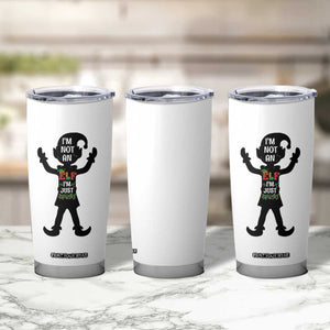 Funny Christmas Matching Family Tumbler Cup I Am Not An Elf Im Just Short TS14 Print Your Wear