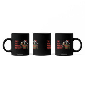 Funny Skeleton Beer Christmas Coffee Mug This Guy Needs A Beer TS14 Print Your Wear