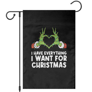 Funny Elf Hand Christmas Garden Flag I Have Everything I Want For Christmas TS14 Black Print Your Wear