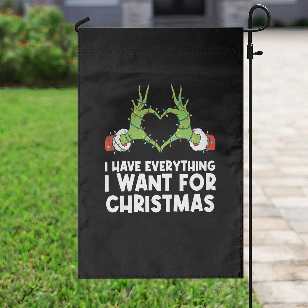 Funny Elf Hand Christmas Garden Flag I Have Everything I Want For Christmas TS14 Print Your Wear
