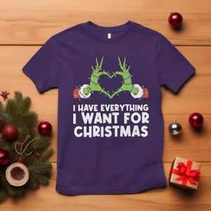 Funny Elf Hand Christmas T Shirt I Have Everything I Want For Christmas TS14 Purple Print Your Wear