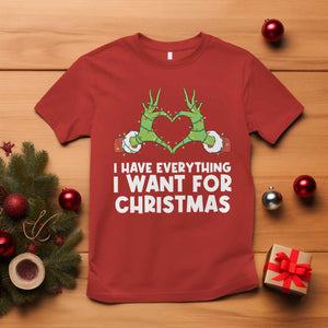 Funny Elf Hand Christmas T Shirt I Have Everything I Want For Christmas TS14 Red Print Your Wear