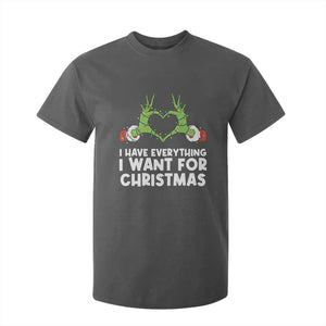 Funny Elf Hand Christmas T Shirt For Kid I Have Everything I Want For Christmas TS14 Dark Heather Print Your Wear