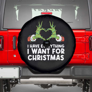 Funny Elf Hand Christmas Spare Tire Cover I Have Everything I Want For Christmas TS14 Black Print Your Wear