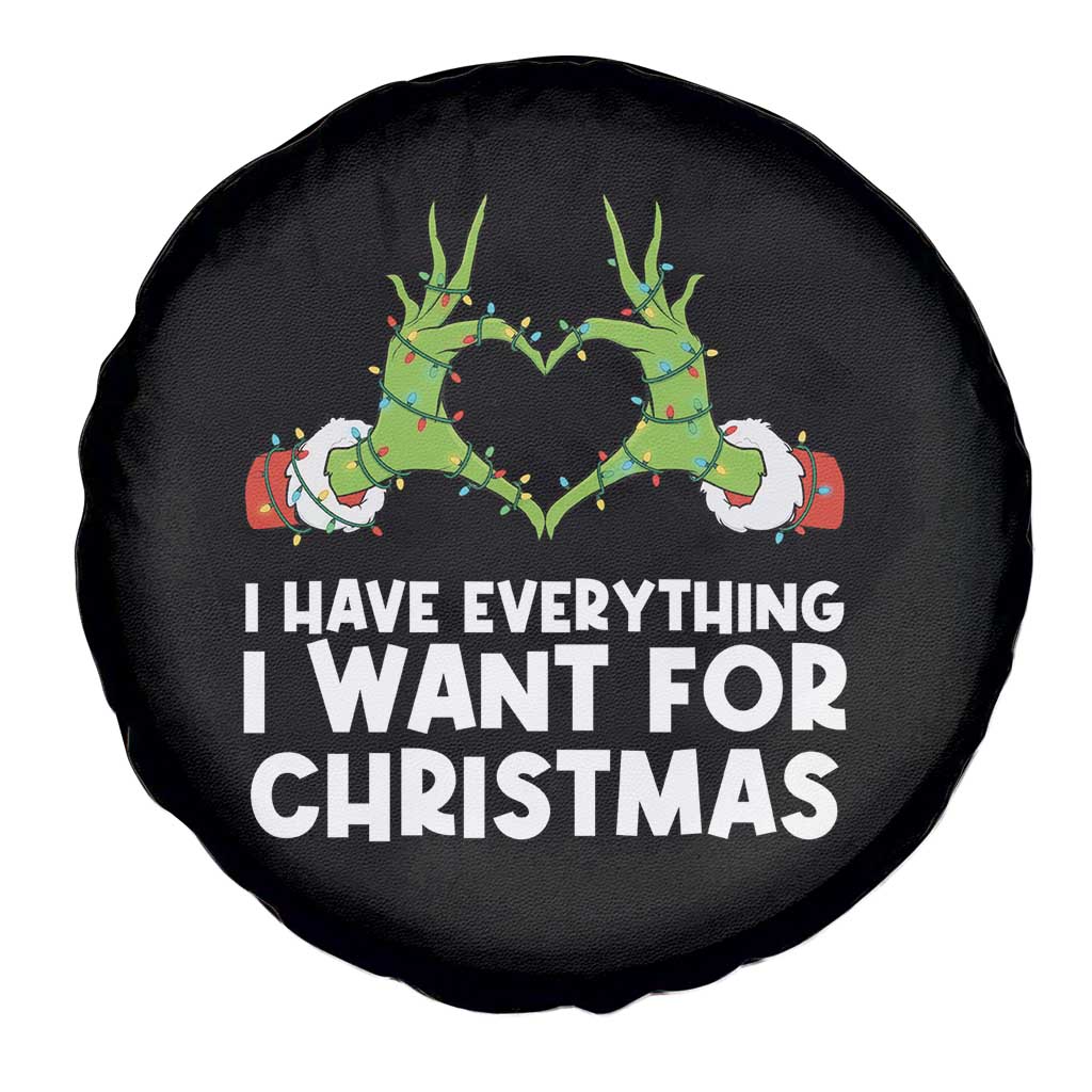 Funny Elf Hand Christmas Spare Tire Cover I Have Everything I Want For Christmas TS14 Print Your Wear