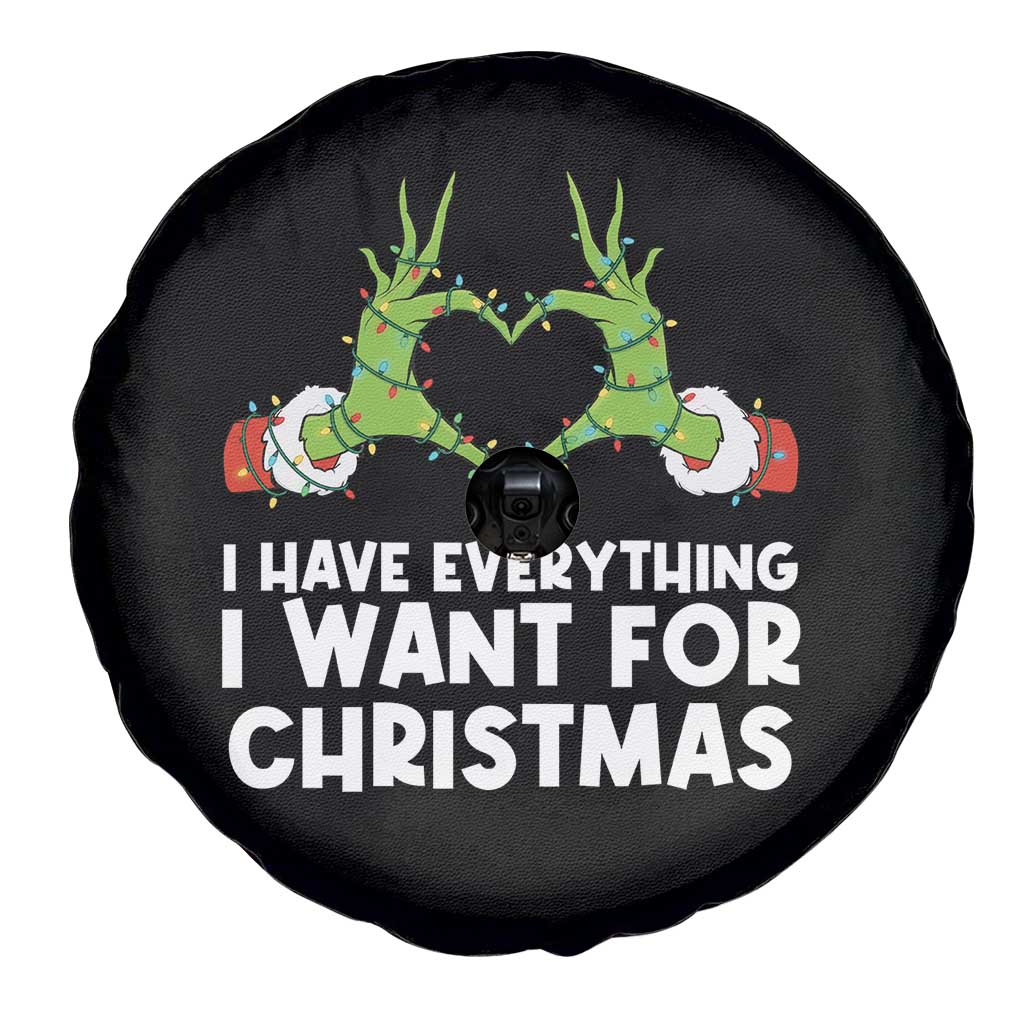 Funny Elf Hand Christmas Spare Tire Cover I Have Everything I Want For Christmas TS14 Print Your Wear