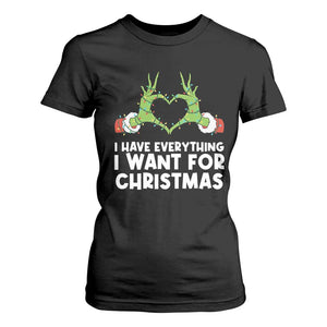 Funny Elf Hand Christmas T Shirt For Women I Have Everything I Want For Christmas TS14 Black Print Your Wear