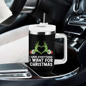 Funny Elf Hand Christmas Tumbler With Handle I Have Everything I Want For Christmas TS14 Print Your Wear