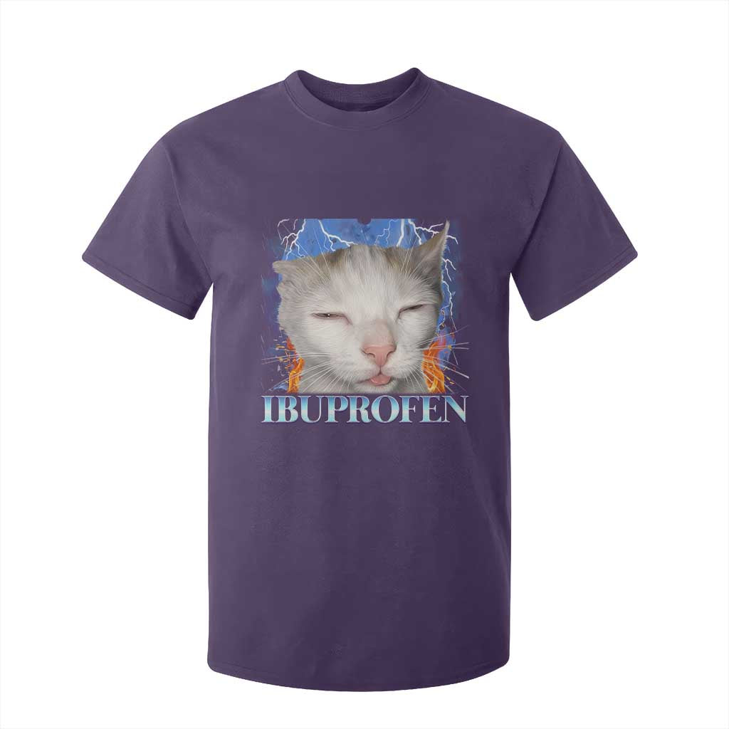 Funny Cat Meme T Shirt For Kid Ibuprofen Silly Kitten TS14 Purple Print Your Wear