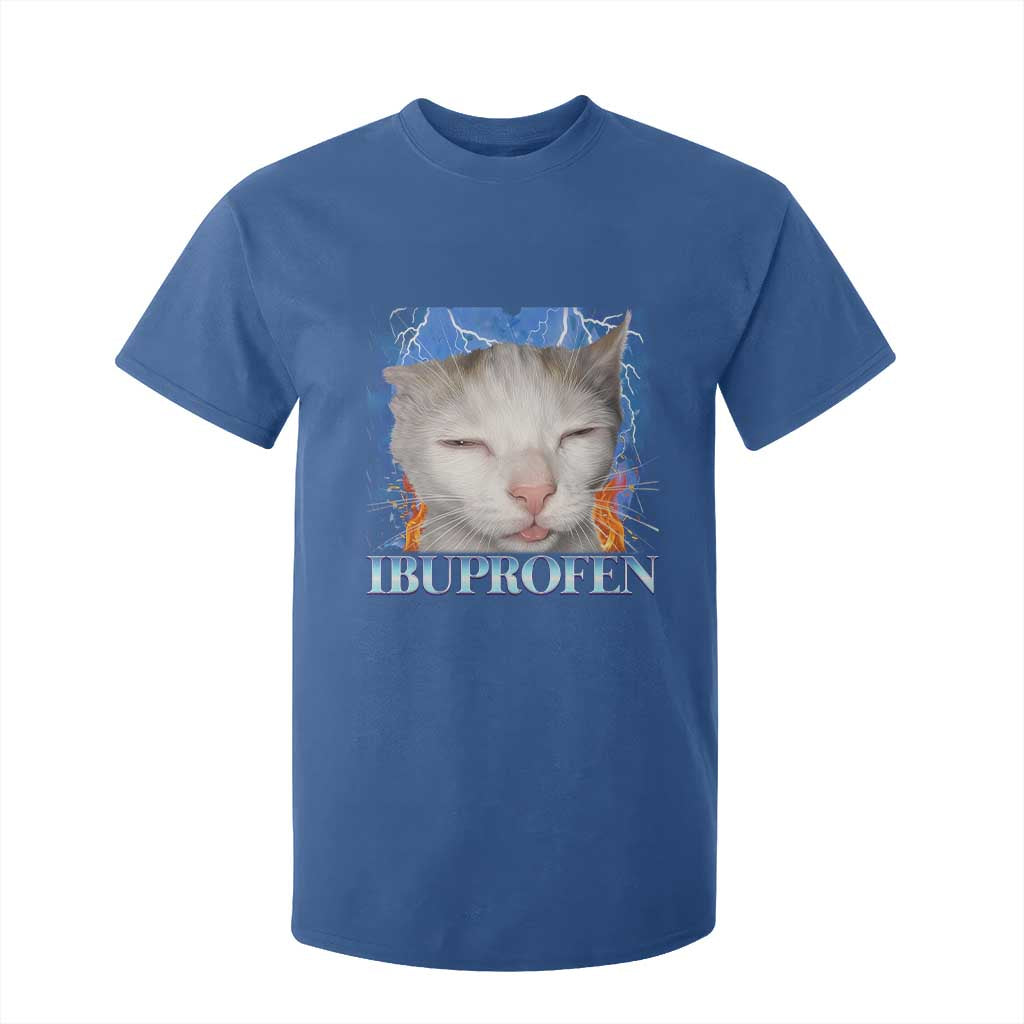 Funny Cat Meme T Shirt For Kid Ibuprofen Silly Kitten TS14 Royal Blue Print Your Wear