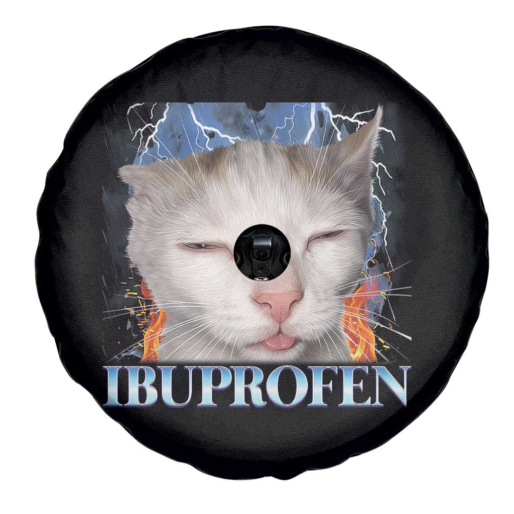 Funny Cat Meme Spare Tire Cover Ibuprofen Silly Kitten TS14 Print Your Wear