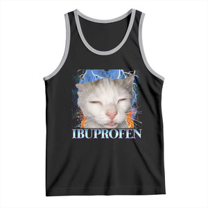 Funny Cat Meme Tank Top Ibuprofen Silly Kitten TS14 Black Athletic Heather Print Your Wear