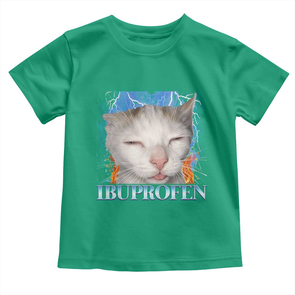 Funny Cat Meme Toddler T Shirt Ibuprofen Silly Kitten TS14 Irish Green Print Your Wear