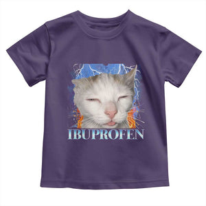 Funny Cat Meme Toddler T Shirt Ibuprofen Silly Kitten TS14 Purple Print Your Wear