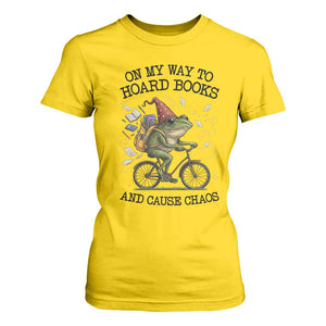 Funny Frog Meme T Shirt For Women On My Way to Hoard Books and Cause Chaos TS14 Daisy Print Your Wear