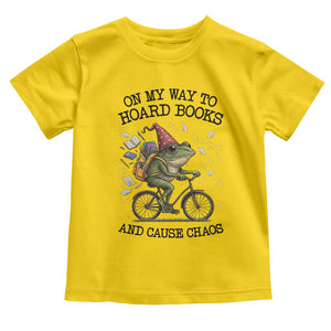 Funny Frog Meme Toddler T Shirt On My Way to Hoard Books and Cause Chaos TS14 Daisy Print Your Wear