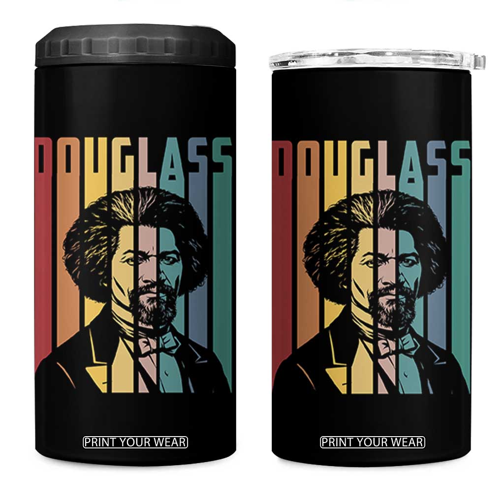Frederick Douglass 4 in 1 Can Cooler Tumbler American Black History TS14 One Size: 16 oz Black Print Your Wear