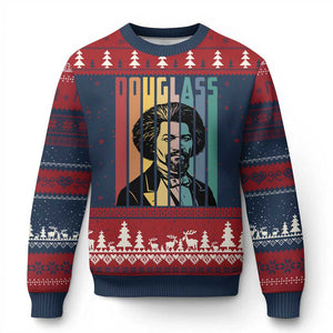 Frederick Douglass Ugly Christmas Sweater American Black History TS14 Navy Red Print Your Wear