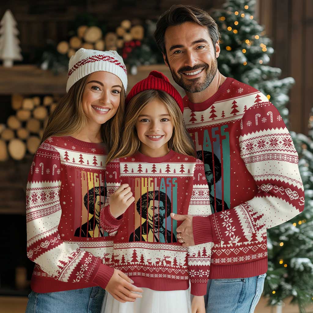 Frederick Douglass Ugly Christmas Sweater American Black History TS14 Red Beige Print Your Wear