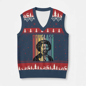 Frederick Douglass V-Neck Knit Sweater Vest American Black History TS14 Navy Red Print Your Wear
