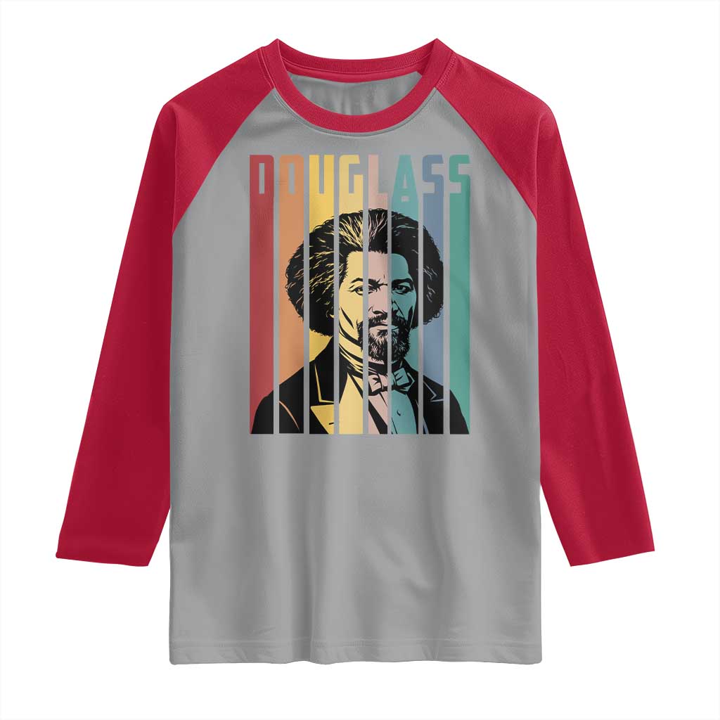 Frederick Douglass Raglan Shirt American Black History TS14 Sport Gray Red Print Your Wear