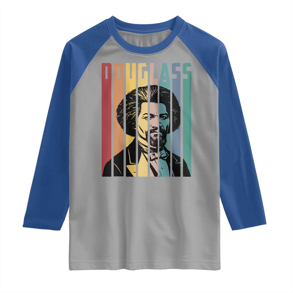 Frederick Douglass Raglan Shirt American Black History TS14 Sport Gray Royal Print Your Wear