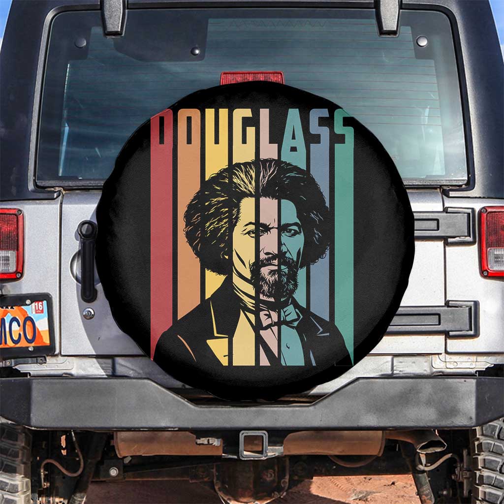 Frederick Douglass Spare Tire Cover American Black History TS14 No hole Black Print Your Wear