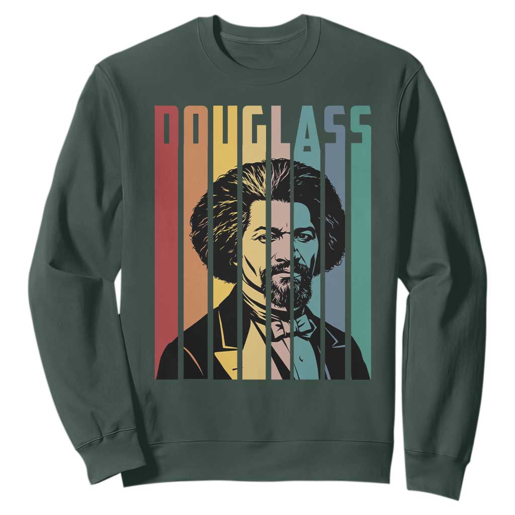 Frederick Douglass Sweatshirt American Black History TS14 Dark Forest Green Print Your Wear