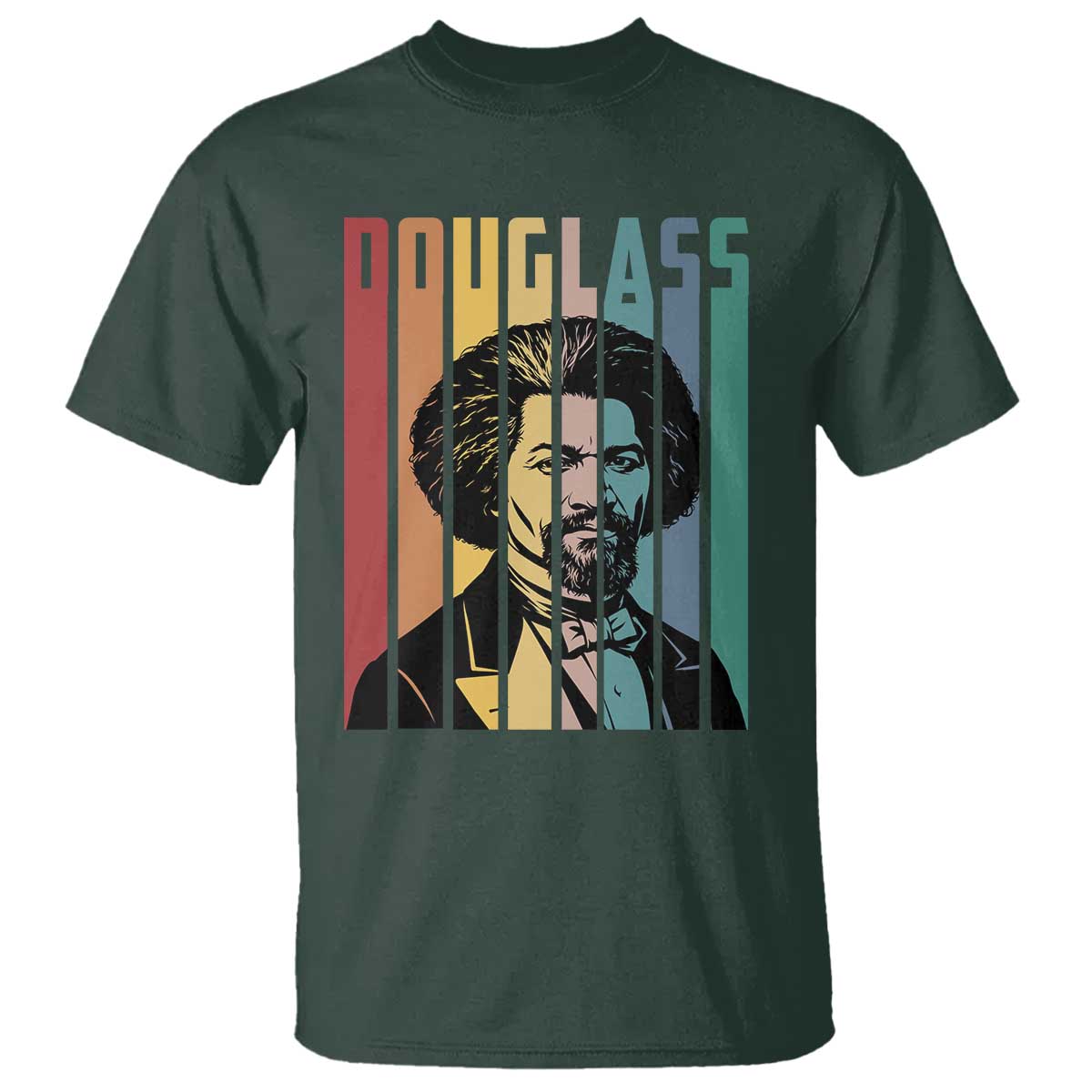 Frederick Douglass T Shirt American Black History TS14 Dark Forest Green Print Your Wear